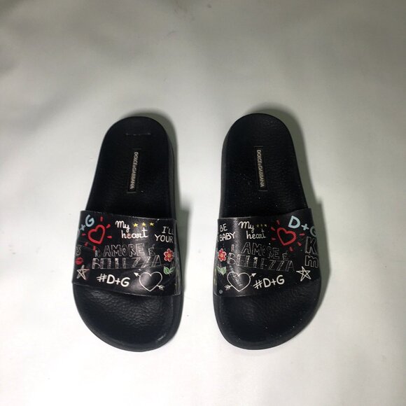 🛑DOLCE & GABBANA Designer ➕ SLIDES My Heart SANDALS Graffiti SHOES 💸BUY NOW‼️ - Picture 15 of 16